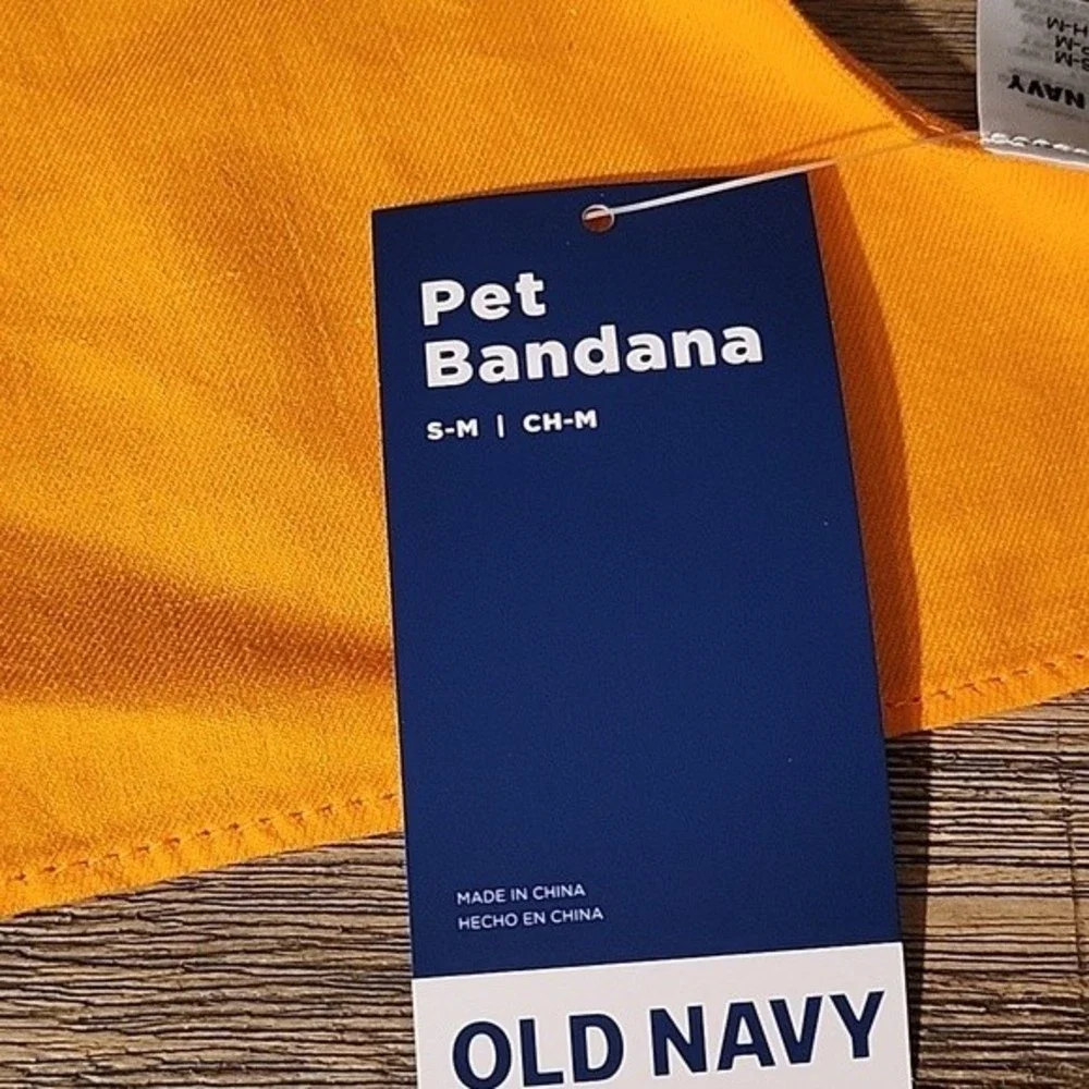 NWT Old Navy Orange Sunshine Furr-Ever Pet Bandana Size Small